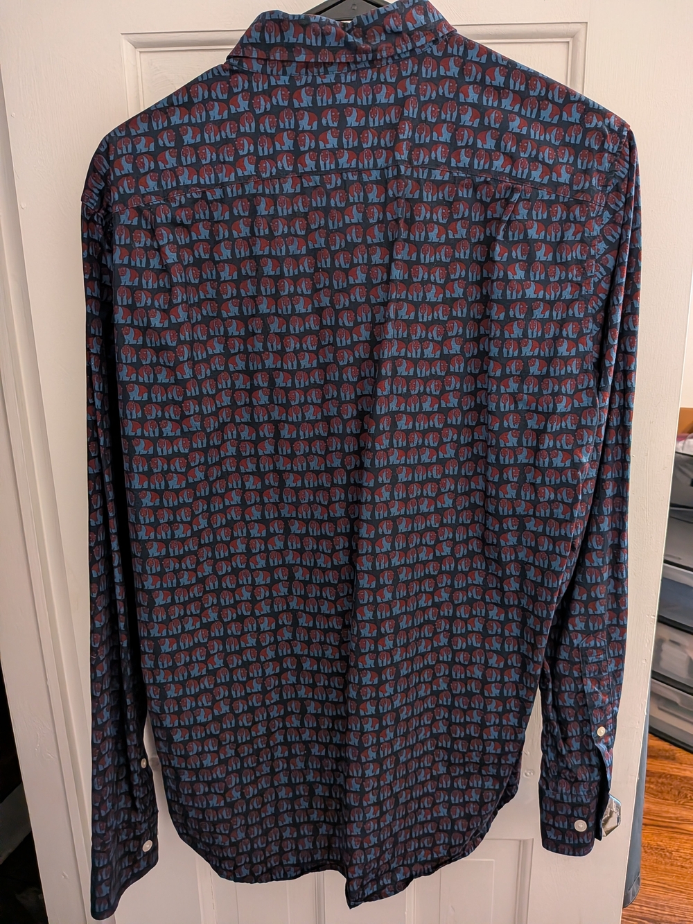 Bonobos Pandabear Slim Fit Shirt In Navy and Burgundy